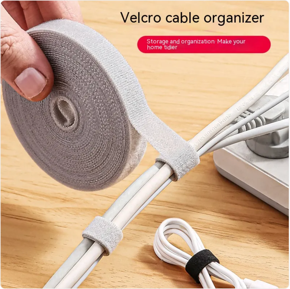 Portable Velcro Cable Organizer – Reusable Cable Management Ties (Pack)