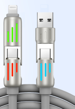 4-in-1 Multi Charging Cable – USB-C, Lightning, Micro USB & USB-A