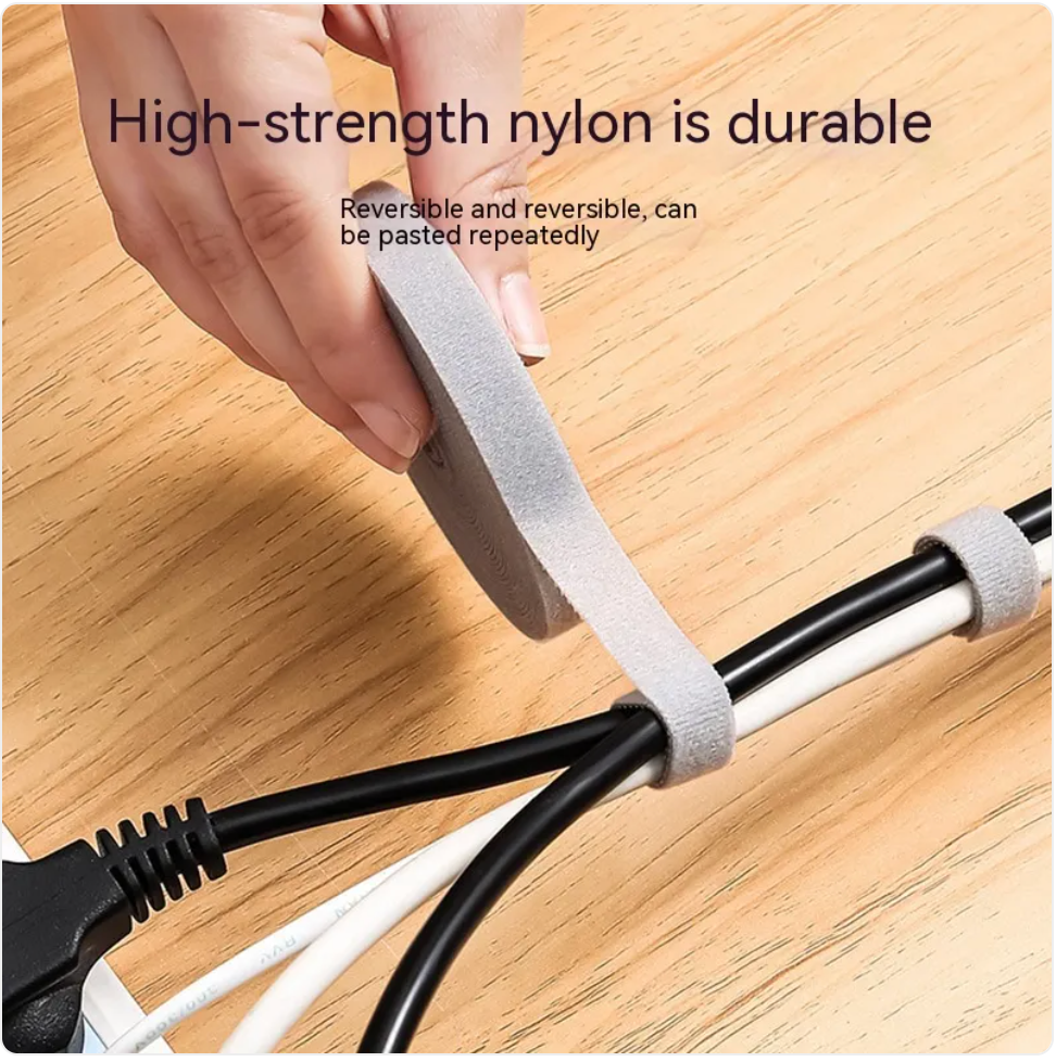 Portable Velcro Cable Organizer – Reusable Cable Management Ties (Pack)