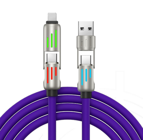 4-in-1 Multi Charging Cable – USB-C, Lightning, Micro USB & USB-A