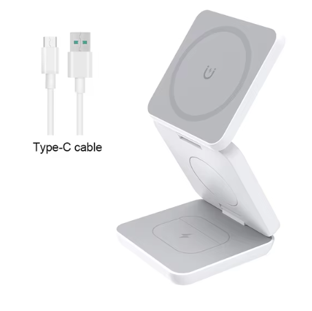 3-in-1 Magnetic Wireless Charger – 15W Fast Charge for iPhone, AirPods & Apple Watch