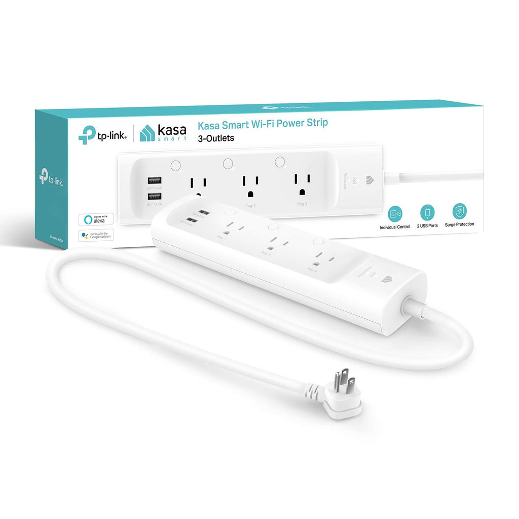 Kasa Smart Plug Power Strip – WiFi Controlled with Surge Protection & USB Ports