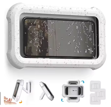 Waterproof Phone Stand – Retractable Rotating Holder for Kitchen & Bathroom