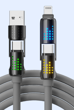 4-in-1 Multi Charging Cable – USB-C, Lightning, Micro USB & USB-A