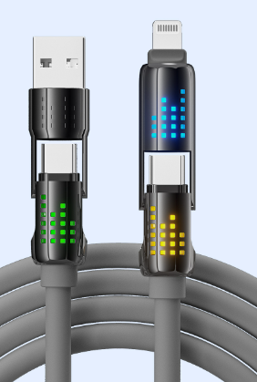 4-in-1 Multi Charging Cable – USB-C, Lightning, Micro USB & USB-A