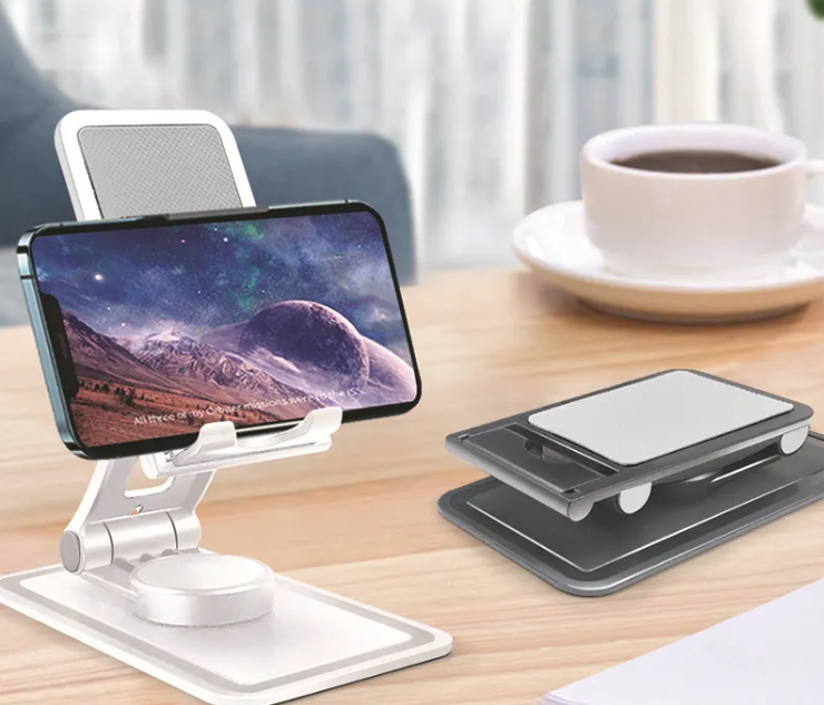 Foldable Non-Slip Phone Stand – Adjustable Desk Holder for All Smartphones & Tablets