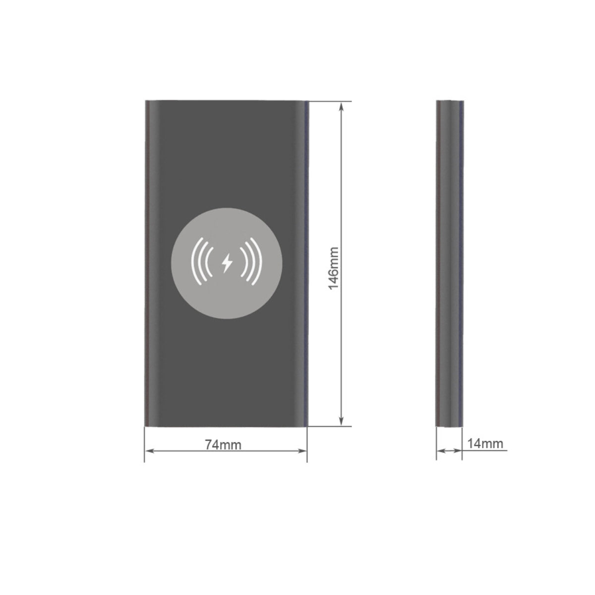 Portable Power Bank with Wireless Charger – 10000mAh Dual USB