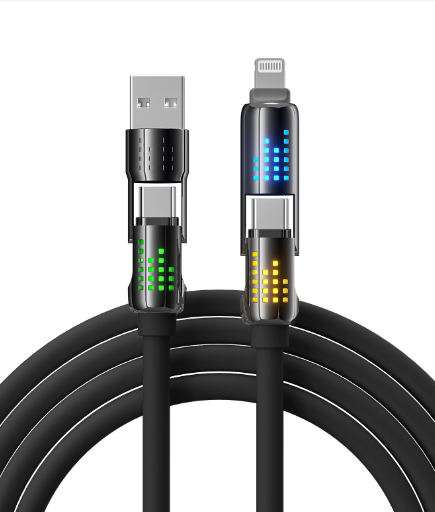 4-in-1 Multi Charging Cable – USB-C, Lightning, Micro USB & USB-A